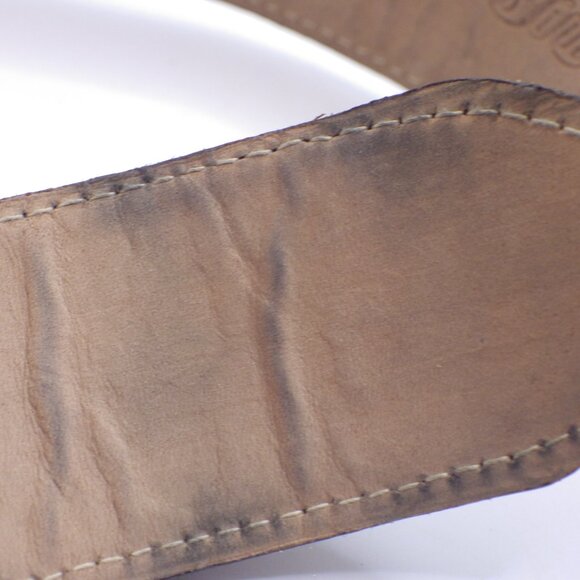 Vintage SAKS Fifth Avenue Black Suede Belt/ Wide/ Large - Picture 4 of 6